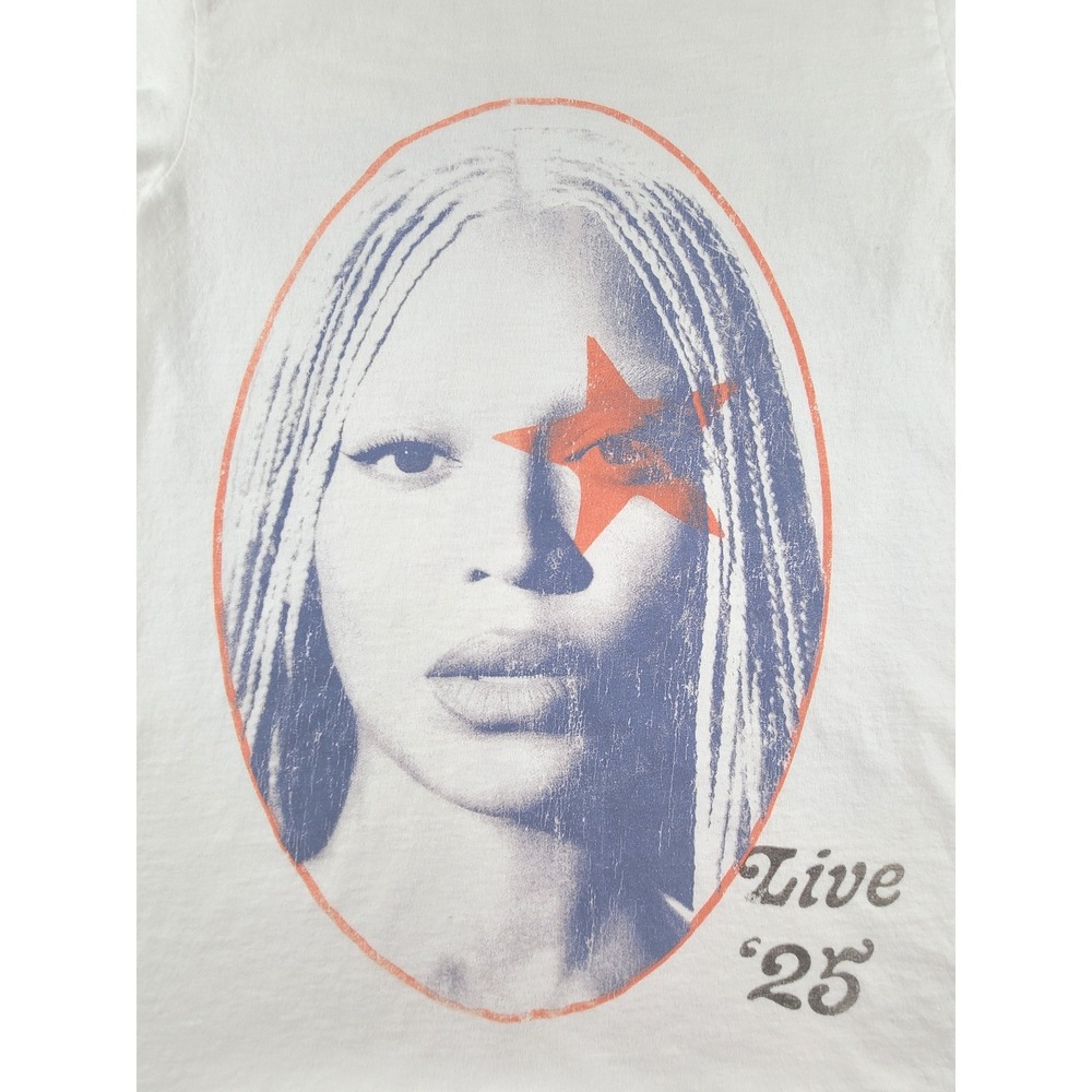Cowboy Carter Beyonce Live 25 T-Shirt Adult Small White Graphic CCT 2025 Tour